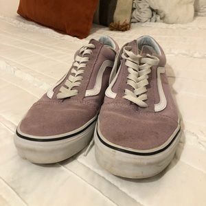 Unisex light pink lace up Vans